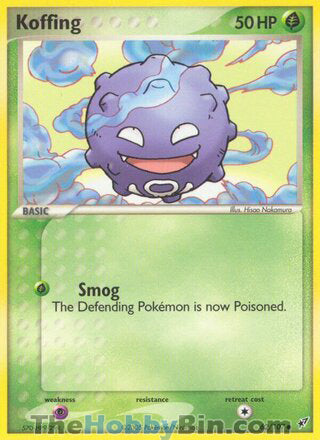 Koffing #62/107 Common - EX Deoxys Pokemon card