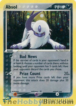 Absol EX Dragon Holo Rare #1/97