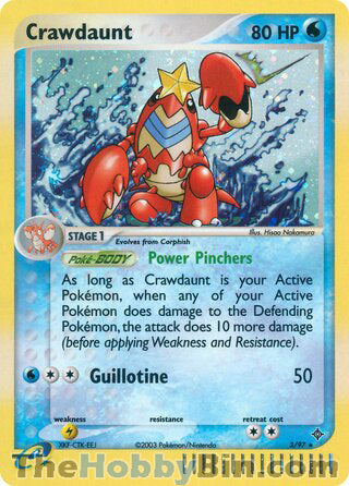 Crawdaunt EX Dragon Holo Rare #3/97