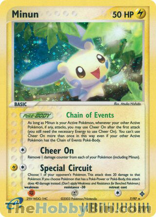 0007 Minun Holo Rare Dragon