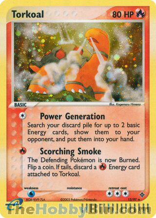 0012 Torkoal Holo Rare Dragon