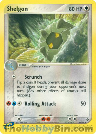 Shelgon #20/97 Rare - EX Dragon Pokemon card
