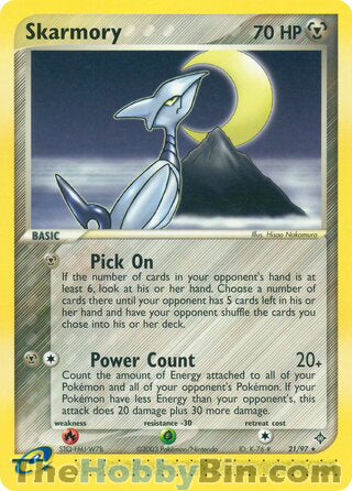 Skarmory #21/97 Rare - EX Dragon Pokemon card