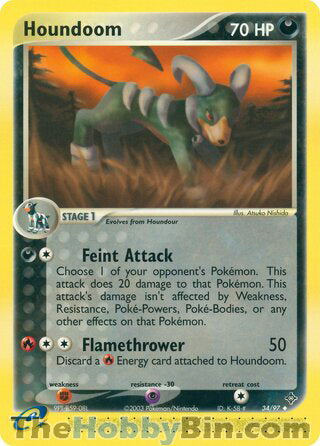 Houndoom #34/97 Uncommon - EX Dragon Pokemon card