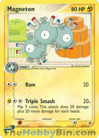 Magneton #35/97 Uncommon - EX Dragon Pokemon card