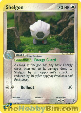 Shelgon EX Dragon Uncommon #41/97