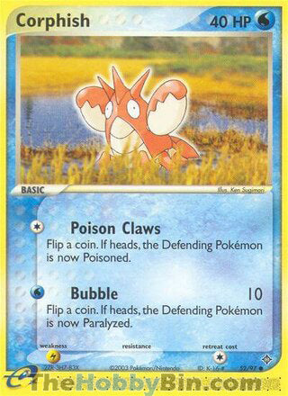 Corphish #52/97 Common - EX Dragon Pokemon card