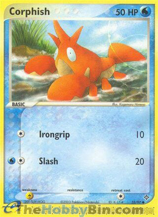 Corphish #53/97 Common - EX Dragon Pokemon card