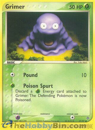 Grimer #57/97 Common - EX Dragon Pokemon card