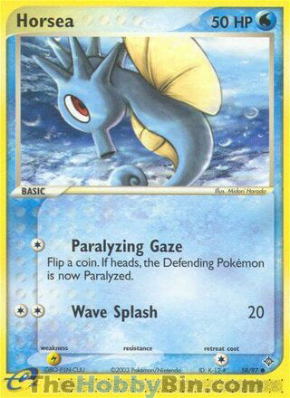 Horsea #58/97 Common - EX Dragon Pokemon card