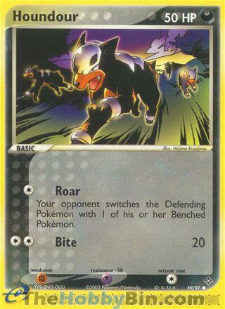 Houndour #59/97 Common - EX Dragon Pokemon card