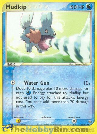 Mudkip #65/97 Common - EX Dragon Pokemon card