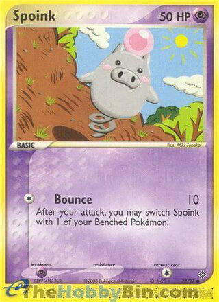 Spoink #73/97 Common - EX Dragon Pokemon card