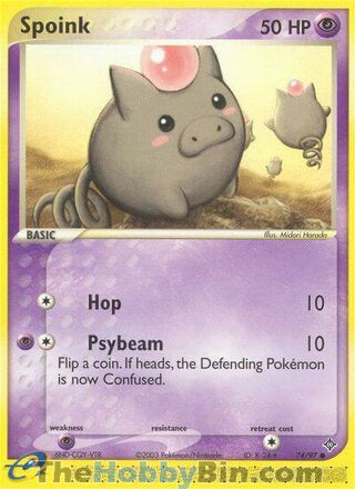 Spoink #74/97 Common - EX Dragon Pokemon card