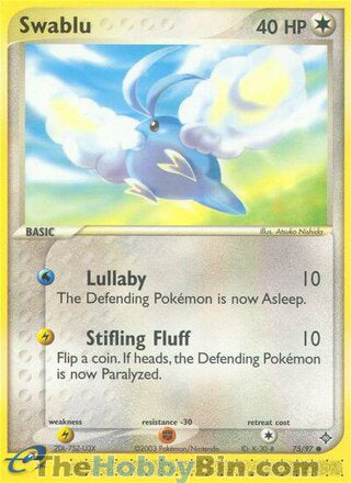 Swablu #75/97 Common - EX Dragon Pokemon card