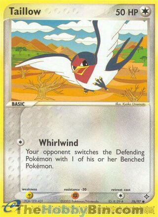 Taillow #76/97 Common - EX Dragon Pokemon card