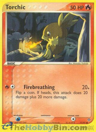 Torchic #77/97 Common - EX Dragon Pokemon card