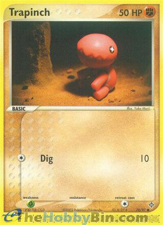 Trapinch #78/97 Common - EX Dragon Pokemon card