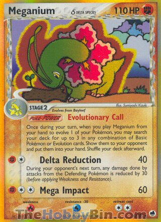 0004 Meganium Holo Rare Dragon Frontiers