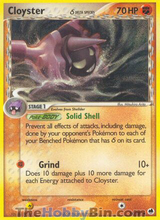 Cloyster #14/101 Rare - EX Dragon Frontiers Pokemon card