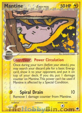 Mantine EX Dragon Frontiers Rare #20/101