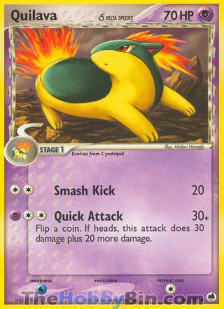 Quilava #36/101 Uncommon - EX Dragon Frontiers Pokemon card