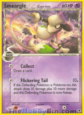 Smeargle #39/101 Uncommon - EX Dragon Frontiers Pokemon card