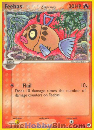 Feebas #49/101 Common - EX Dragon Frontiers Pokemon card