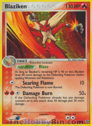 0001 Blaziken Holo Rare Emerald