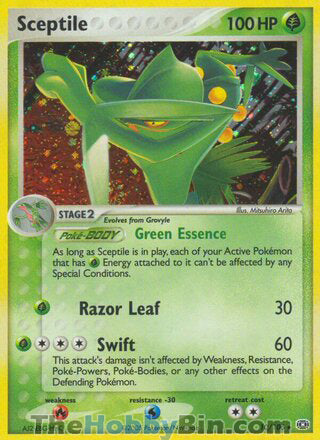 0010 Sceptile Holo Rare Emerald