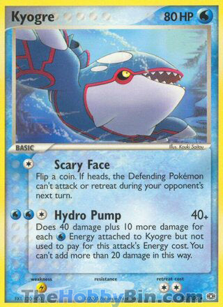 Kyogre EX Emerald Rare #15/106