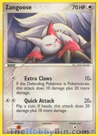 Zangoose EX Emerald Rare #21/106