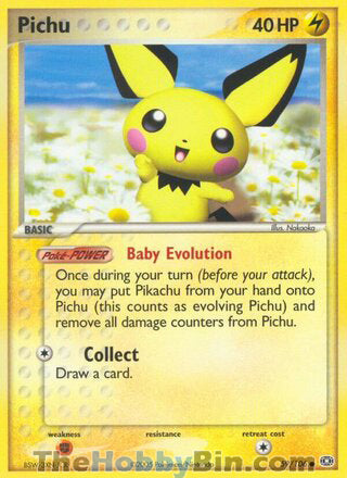 Pichu #59/106 Common - EX Emerald Pokemon card