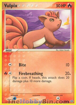 Vulpix #72/106 Common - EX Emerald Pokemon card