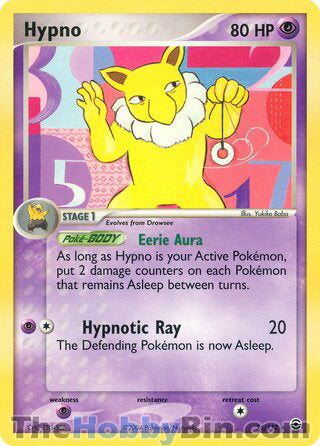 Hypno #25/112 Rare - EX FireRed & LeafGreen Pokemon card