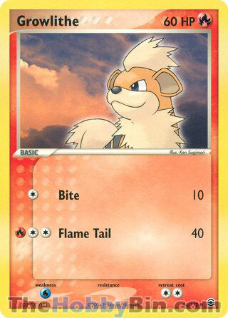 Growlithe #64/112 Common - EX FireRed & LeafGreen Pokemon card