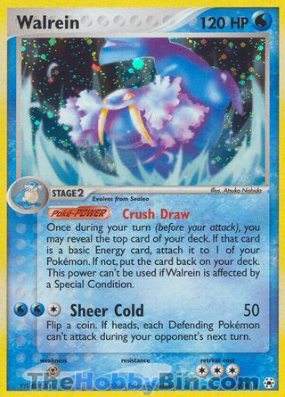 Walrein EX Hidden Legends Holo Rare #15/101