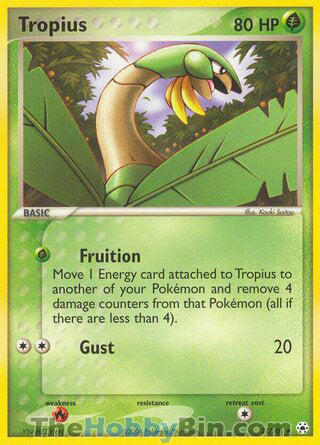 Tropius #27/101 Rare - EX Hidden Legends Pokemon card