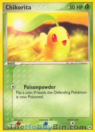Chikorita #55/101 Common - EX Hidden Legends Pokemon card
