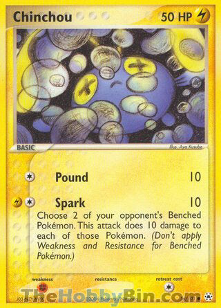 Chinchou #56/101 Common - EX Hidden Legends Pokemon card