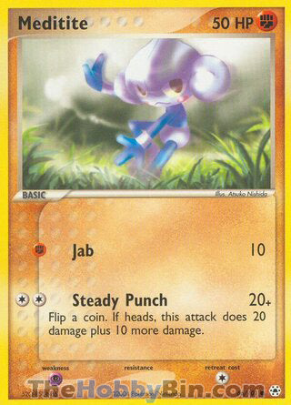 Meditite #66/101 Common - EX Hidden Legends Pokemon card