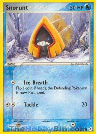 Snorunt #73/101 Common - EX Hidden Legends Pokemon card