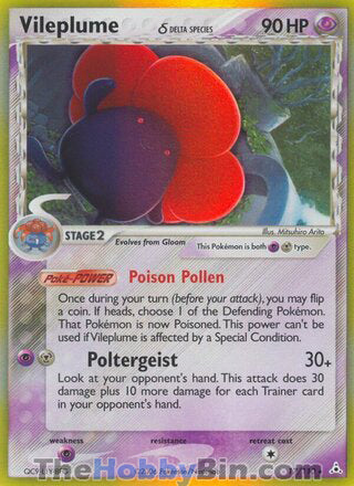 0017 Vileplume Holo Rare Holon Phantoms