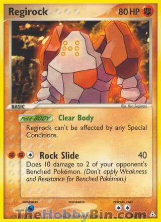 Regirock #28/110 Rare - EX Holon Phantoms Pokemon card
