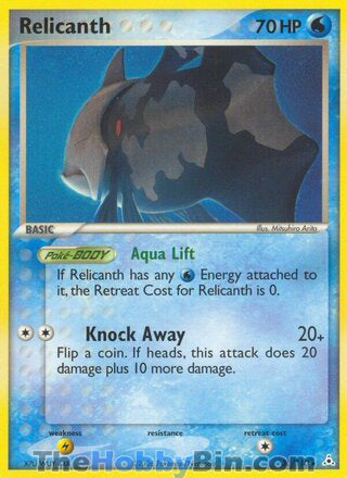 Relicanth #30/110 Rare - EX Holon Phantoms Pokemon card