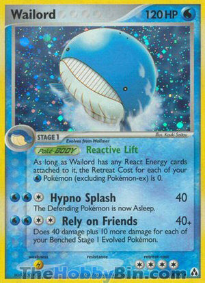 0014 Wailord Holo Rare Legend Maker