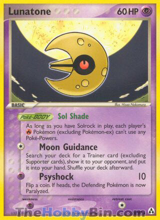 Lunatone #20/92 Rare - EX Legend Maker Pokemon card
