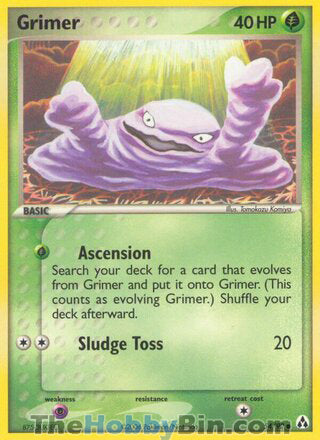 Grimer #54/92 Common - EX Legend Maker Pokemon card