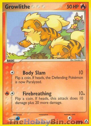 Growlithe #55/92 Common - EX Legend Maker Pokemon card