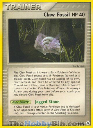 Claw Fossil #78/92 Common - EX Legend Maker Pokemon card